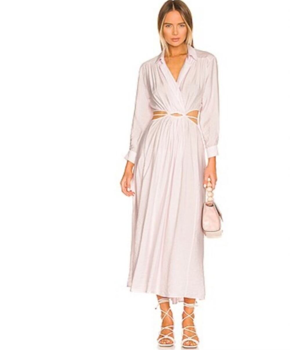Young Fabulous & Broke‎ Lavender Cutout Midi Dress Boho Resort Size Large
